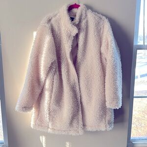 Banana Republic Fuzzy Teddy Coat